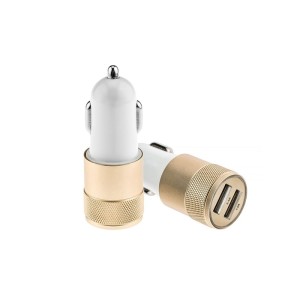 Incarcator auto 2A 2 USB-uri auriu engross