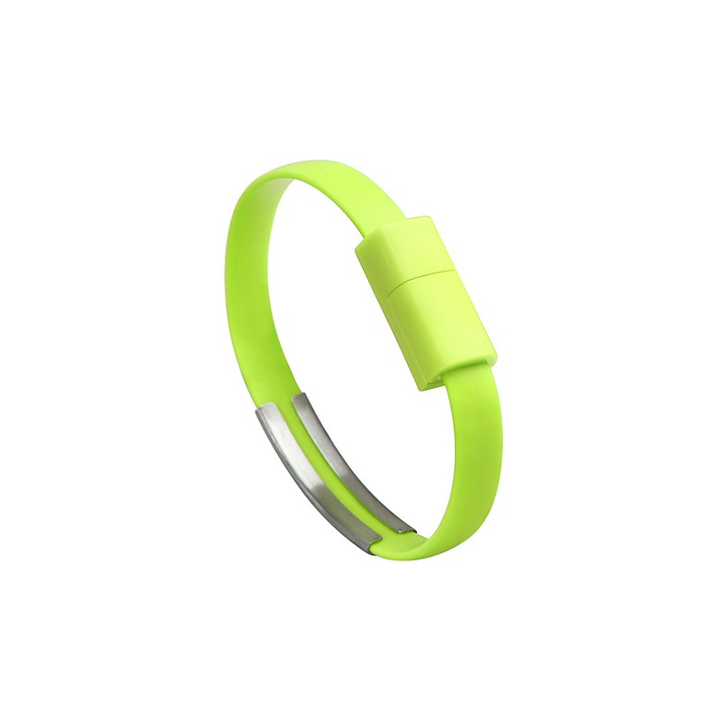 Cablu Iphone bratara 0.2m verde engross