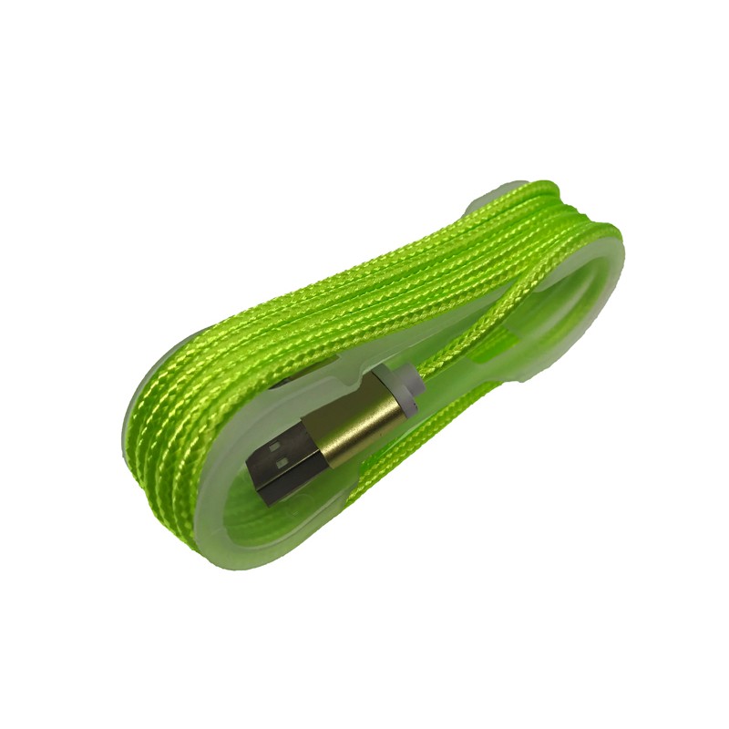 Cablu tip C textil verde engross