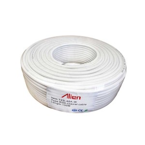 Cablu coaxial RG6 alb 48x0.12mm 1.02mm CCA 100m engross