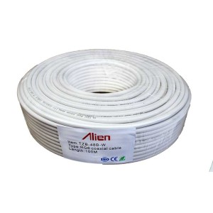 Cablu coaxial RG6 alb 48x0.12mm Cu 1mm Cu 100m engross