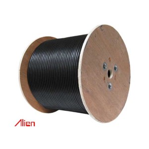Cablu coaxial RG6 cu sufa negru rola 305m Alien engross