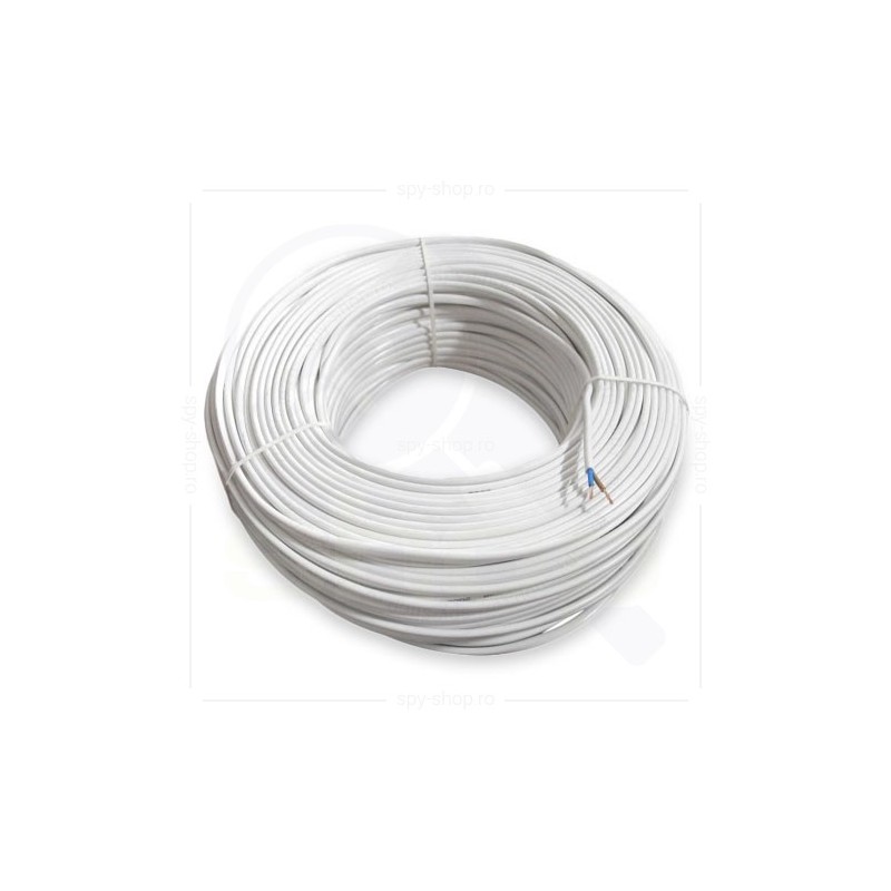Cablu bifilar de 100M./Rola 2x1.5mm alb engross