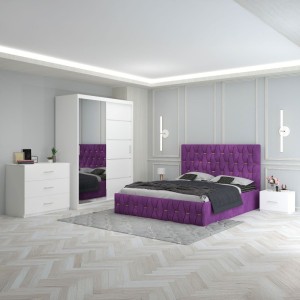 Dormitor Eric Mov  + Comoda 3 Sertare