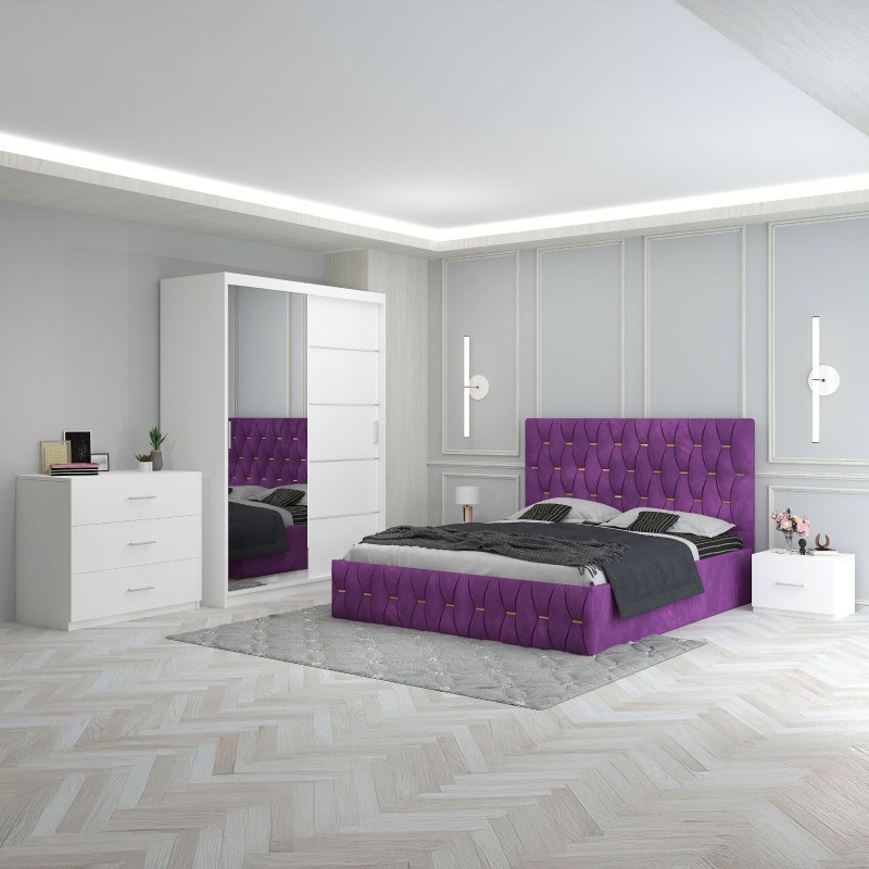 Dormitor Eric Mov  + Comoda 3 Sertare
