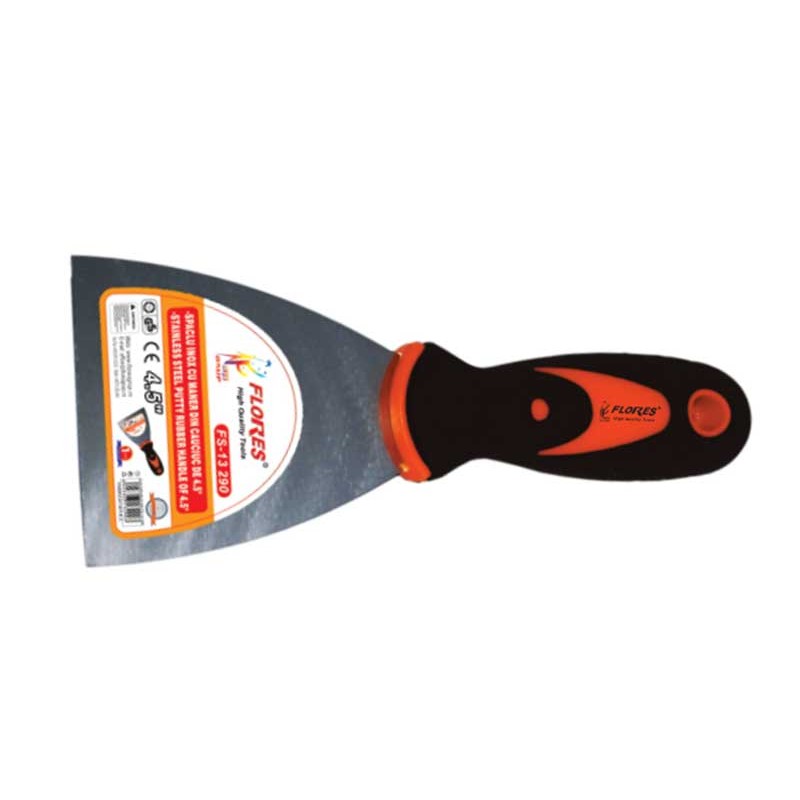 Spaclu inox cu maner din cauciuc de 1" engross