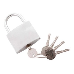 Lacat alb cu toarta mica (50MM) engross