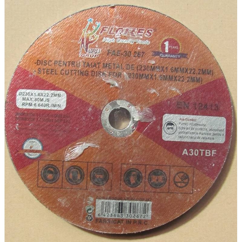 Disc pentru taiat metal de (230MMx1.8MMx22.2MM) engross