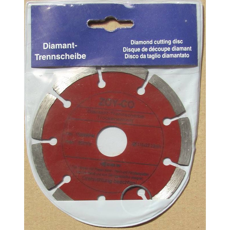 Disc diamantat intrerupt ZAY-CO de 115MM engross