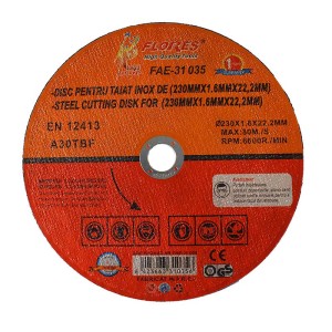Disc pentru taiat inox de (230mmx1.6mmx22.2mm) engross