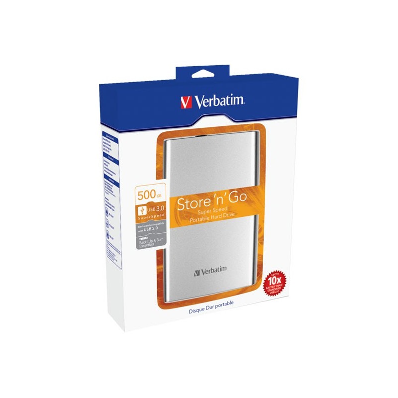 HDD extern 2,5inch 500Gb USB 3.0 Verbatim silver engross