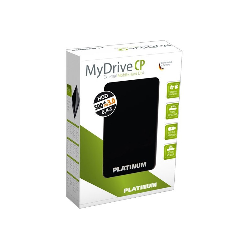 HDD extern 2,5inch 500Gb USB 3.0 Platinum negru engross