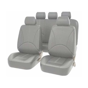 Set huse auto piele ecologica gri engross