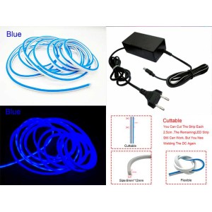 Neon decor auto 5m 12V/220V albastru engross