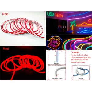 Neon decor auto 5m 12V rosu engross