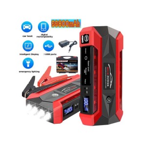 Redresor auto, 99800mAh, 600A, 12V, 2XUSB+tip C, lanterna LED engross