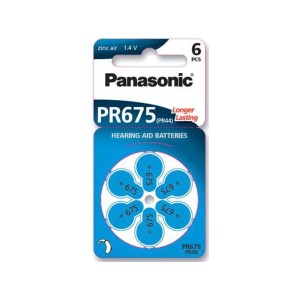 Set 6 baterii aparat auditiv Panasonic 675 engross