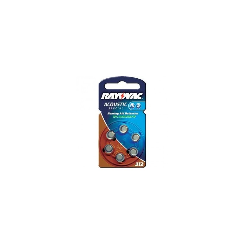 Set 6 baterii aparat auditiv Rayovac 312 engross