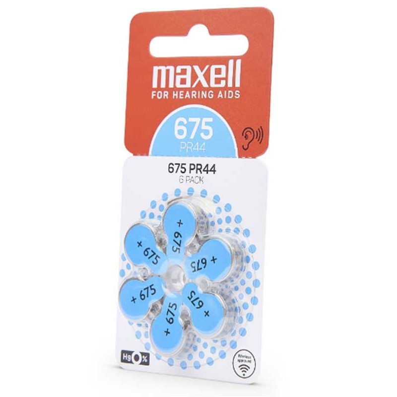 Set 6 baterii aparat auditiv Maxell 675 engross