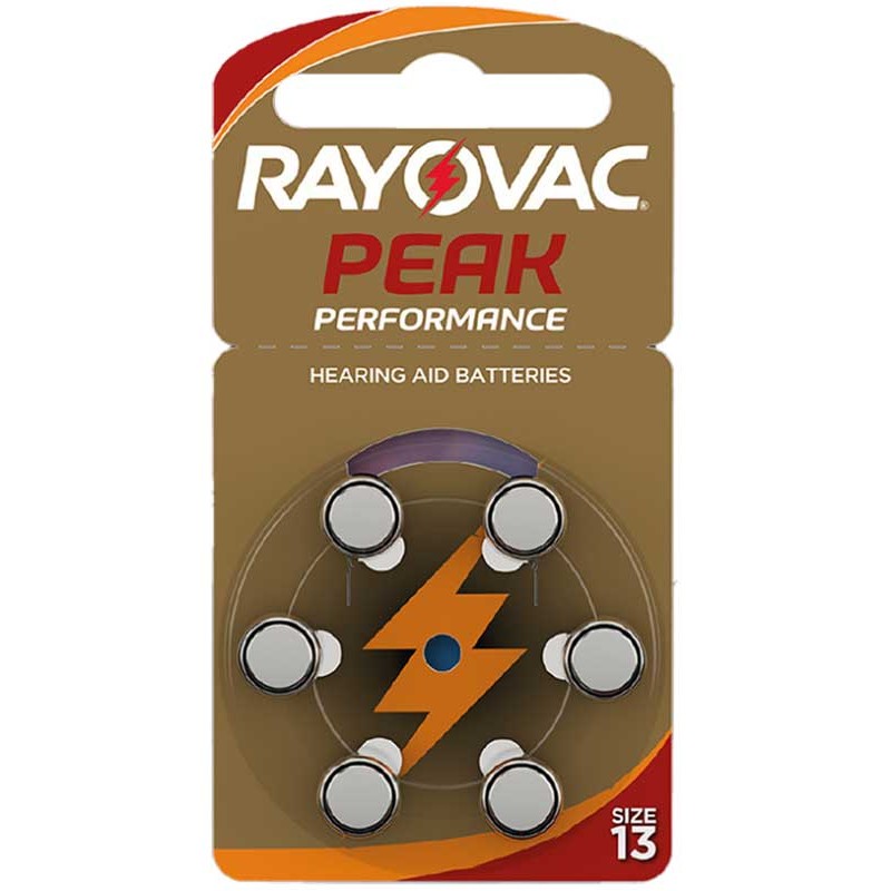 Set 6 baterii auditive Peak Performance Rayovac 13 engross