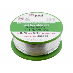 Fludor fara plumb 0.7mm 100gr Cynel engross