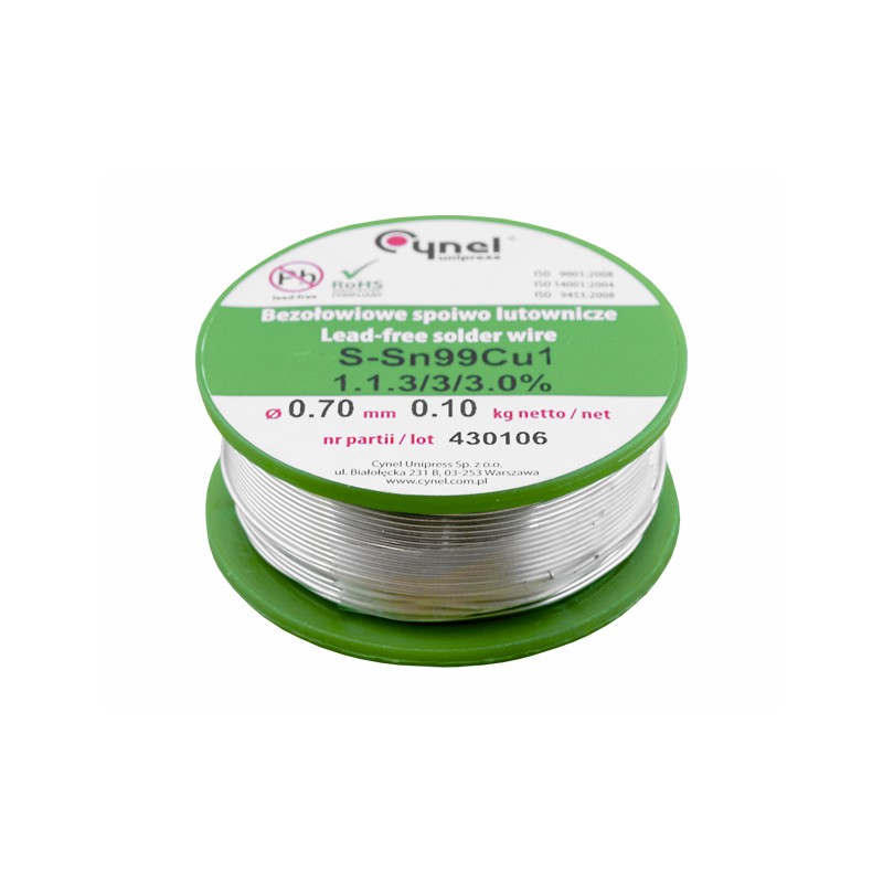 Fludor fara plumb 0.7mm 100gr Cynel engross