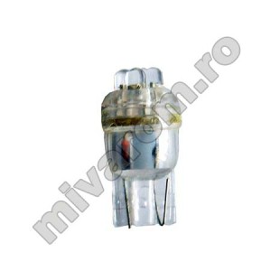 Bec auto 12V T10 4led alb engross