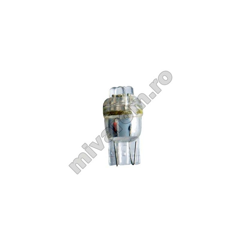 Bec auto 12V T10 4led alb engross