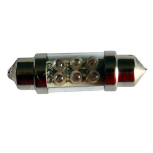 Bec auto 12V T10*36 6 led alb engross