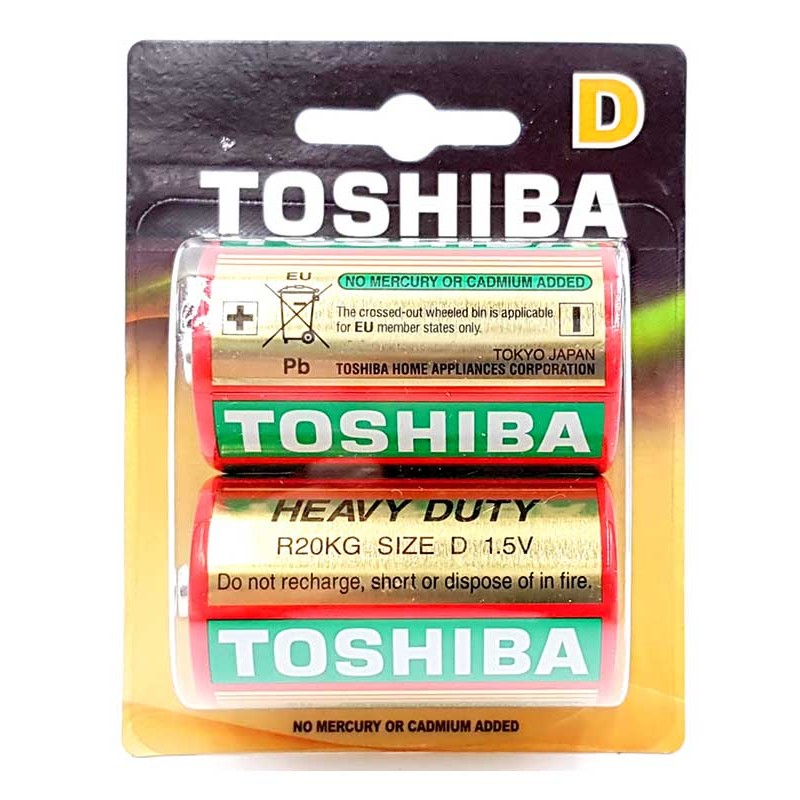 Set 2 baterii nealcaline R20 Toshiba engross