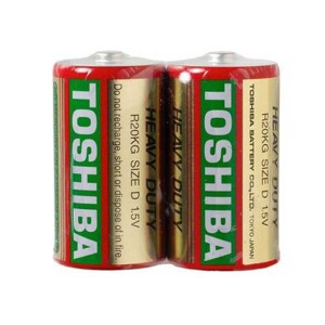 Set 2 baterii R20 nealcaline Toshiba shrink engross