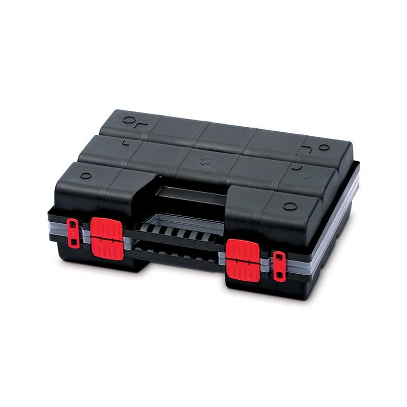 Organizator portabil dublu 2X19 compartimente 49X39X13 NOR20DUO engross