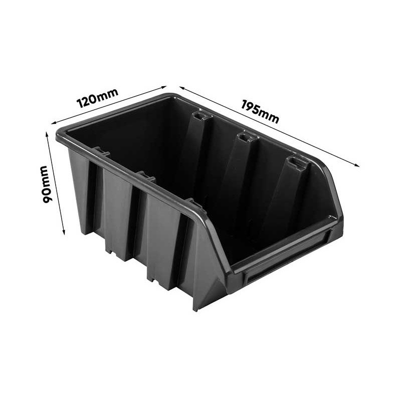 Cutie depozitare 195X120x90mm negru NP8 engross
