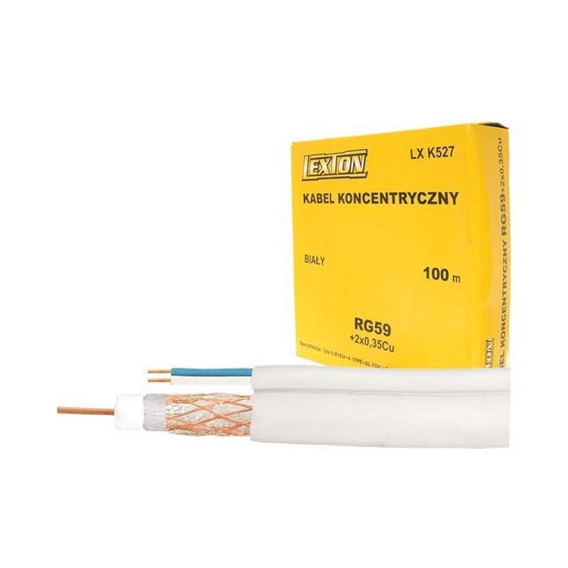 Cablu coaxial RG59+2x0.35mm2 camere Cu engross