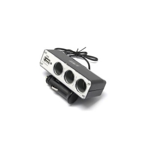 Adaptor bricheta auto x3 cu usb engross