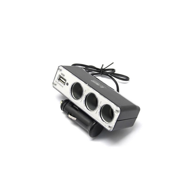 Adaptor bricheta auto x3 cu usb engross