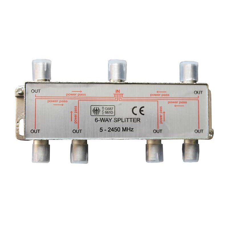 Spliter satelit 6 cai 5-2450MHz power pass engross