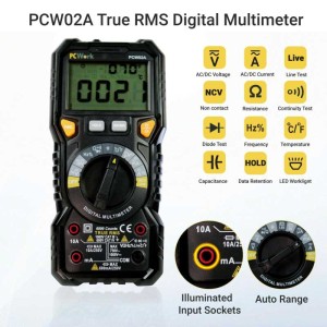 Multimetru digital true RMS NCV temperatura PCW02A engross