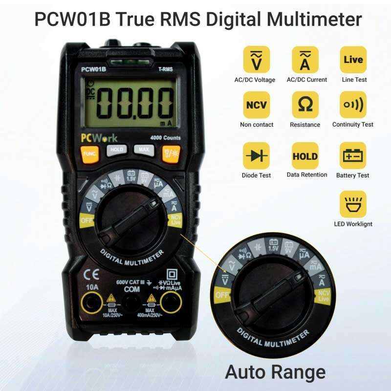 Multimetru digital true RMS NCV PCW01B engross
