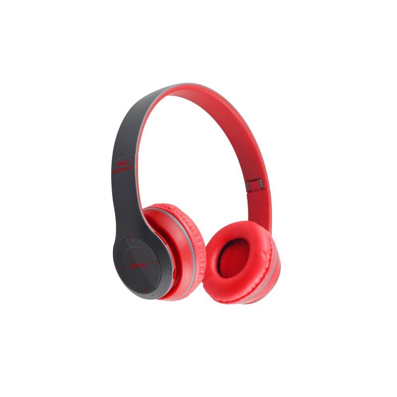 Casti Bluetooth Radio/MP3/TF/mic P47 Alien rosii engross