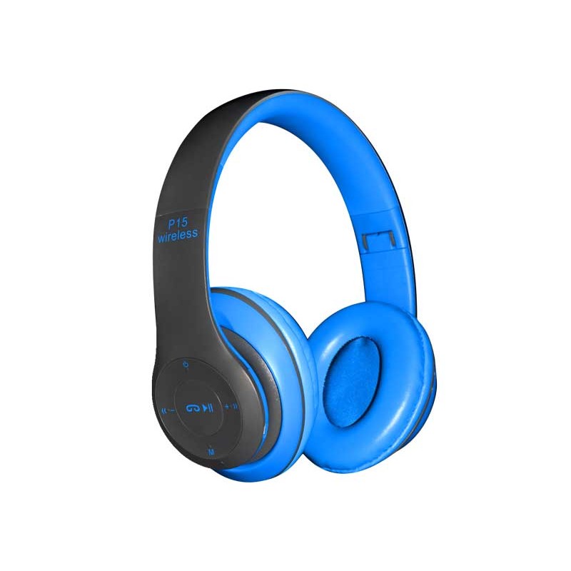 Casti Bluetooth Radio/MP3/TF/mic P15 Alien blue engross