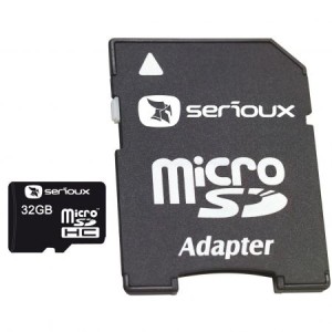 MicroSDHC 32Gb SERIOUX cu adaptor engross