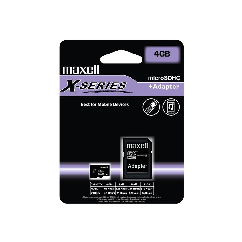 MicroSDHC 4Gb Maxell clasa 10 cu adaptor engross