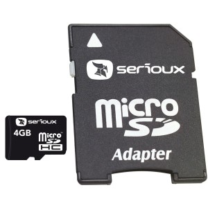 MicroSDHC 4Gb Serioux cu adaptor engross