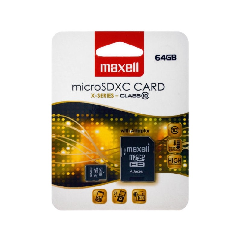 MicroSDHC 64Gb Maxell clasa 10 engross