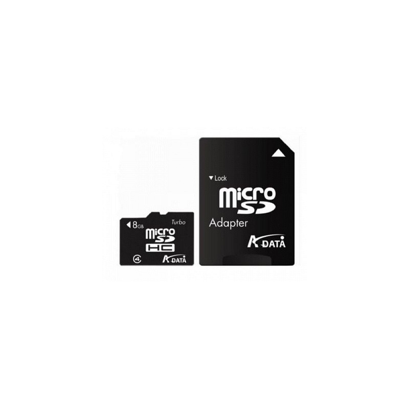MicroSDHC 8Gb cu adaptor SD AData engross