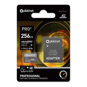 MicroSDXC 256Gb clasa 10 Platinet cu adaptor engross