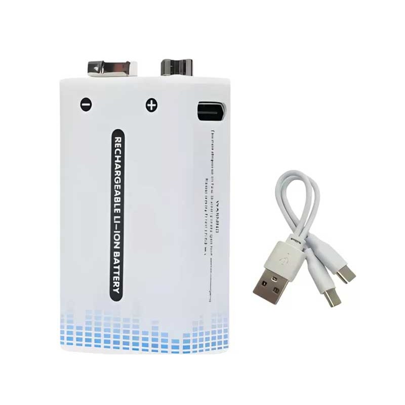 Acumulator 9V 500 mAh li-ion incarcare USB engross