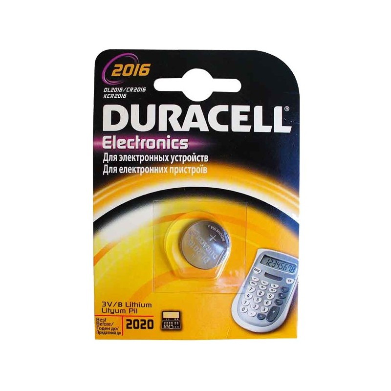 Baterie 3V CR2016 Duracell Lithium engross