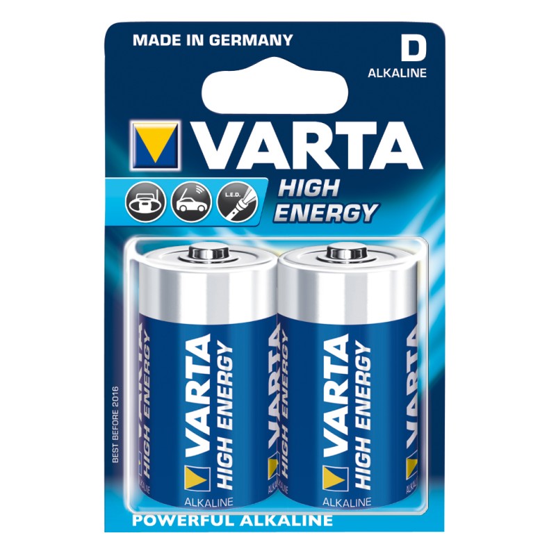 Set 2 baterii Varta High Energy Longlife Power R20 engross